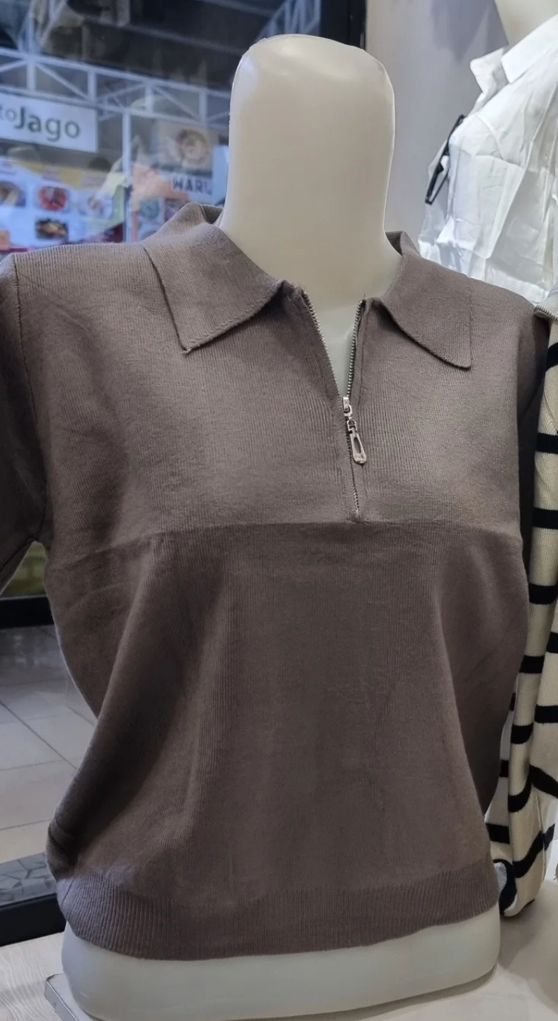 Knitted Polo Top